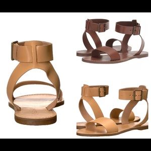 MADEWELL THE BOARDWALK ANKLE STRAP SANDALS NIB